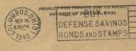 DEFENSE BONDS POSTMARKS WITH CITIES ARRANGED IN ALPHABETICAL ORDER