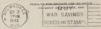 WAR-BONDS POSTMARKS WITH CITIES ARRANGED IN ALPHABETICAL ORDER