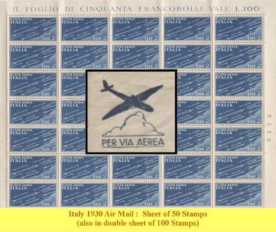 FANCY AIR-MAIL ART USED BY SOLDIERS DURING 1930'S