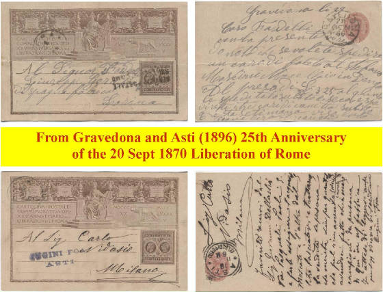 Old Italian postcards from 1878 to 1919