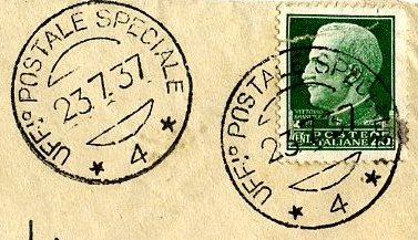 1930's military postmarks with single stamps