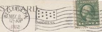 Old 13-star USA cancellations and postmarks 1908-1932