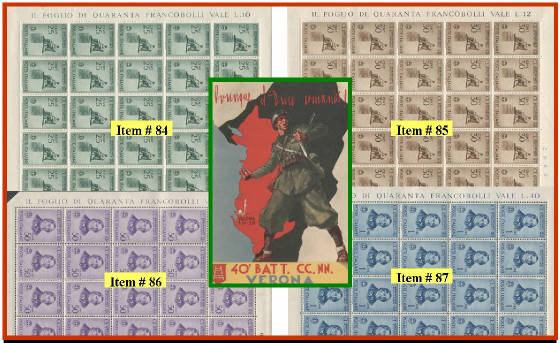 WW2 FASCIST ITALIAN WAR-TIME PHILATELY 1940-to-1944